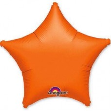 Фольгированная звезда оранжевая