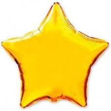 Фольгированная звезда золотая
