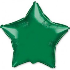 Фольгированная звезда зеленая
